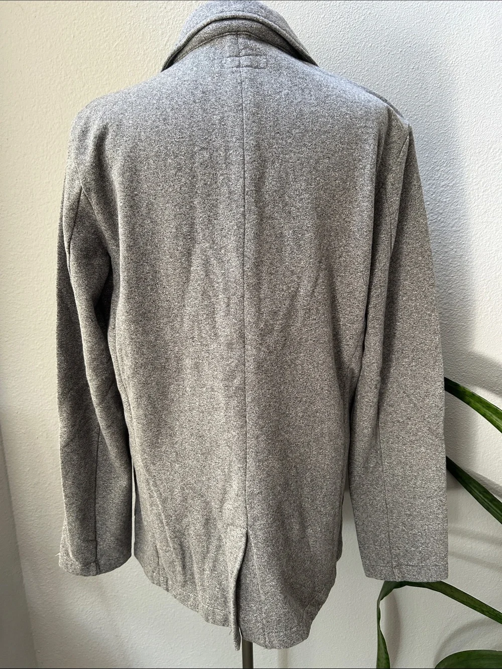 Lucky Brand Heather Gray Knit Blazer M